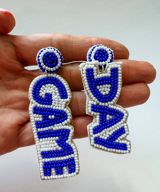 Game Day Beaded Earrings