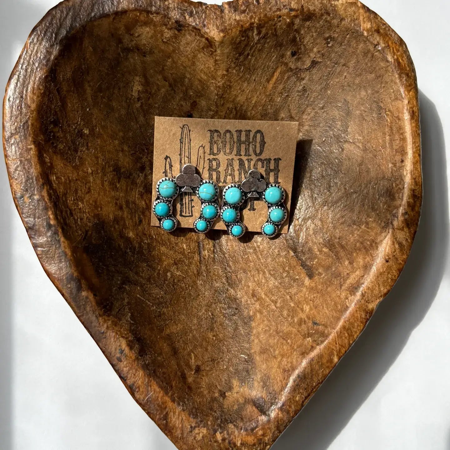 Western - Spade Clover - Squash Blossom Earrings