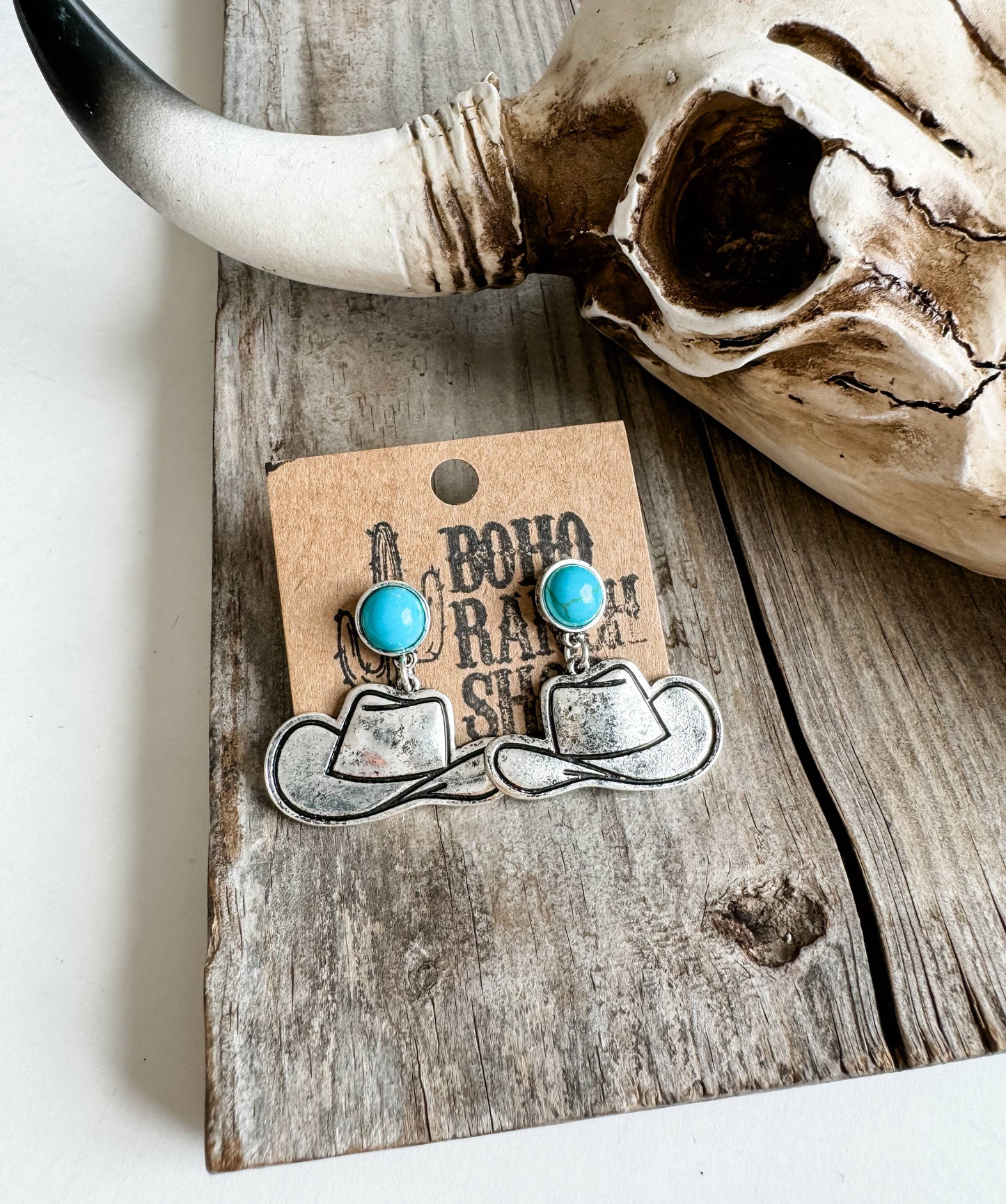 Western Cowboy Hat Post Earrings