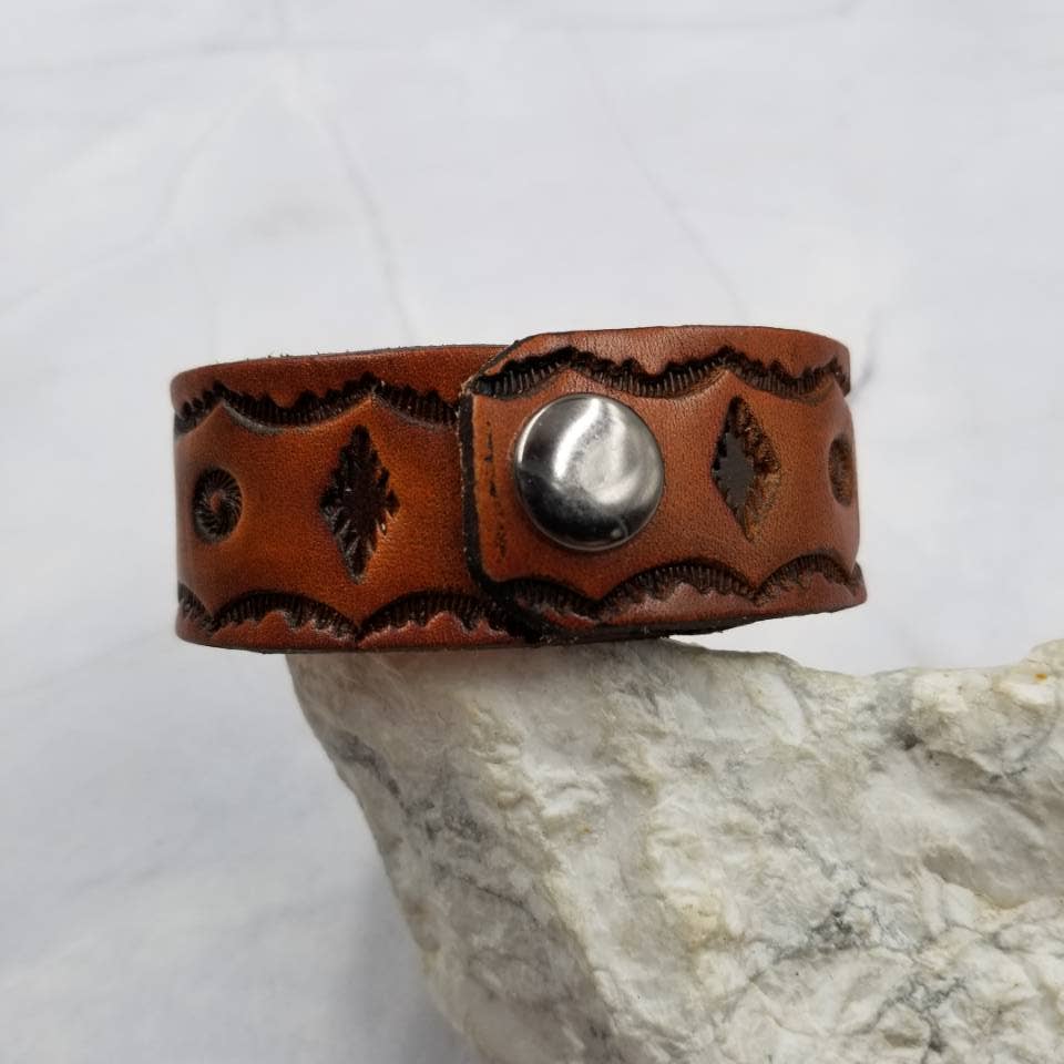 Turquoise Brown Leather Bracelet