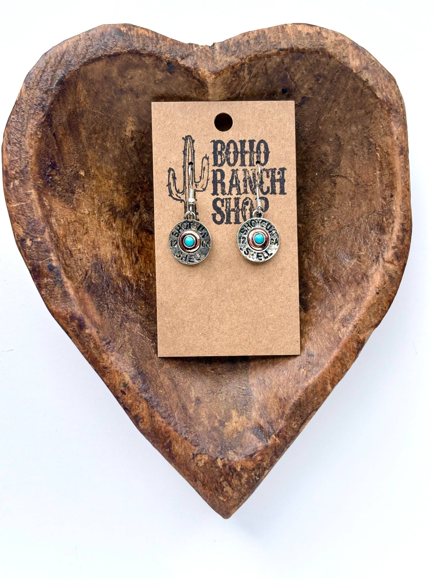 Western Shell Turquoise Stone Earrings