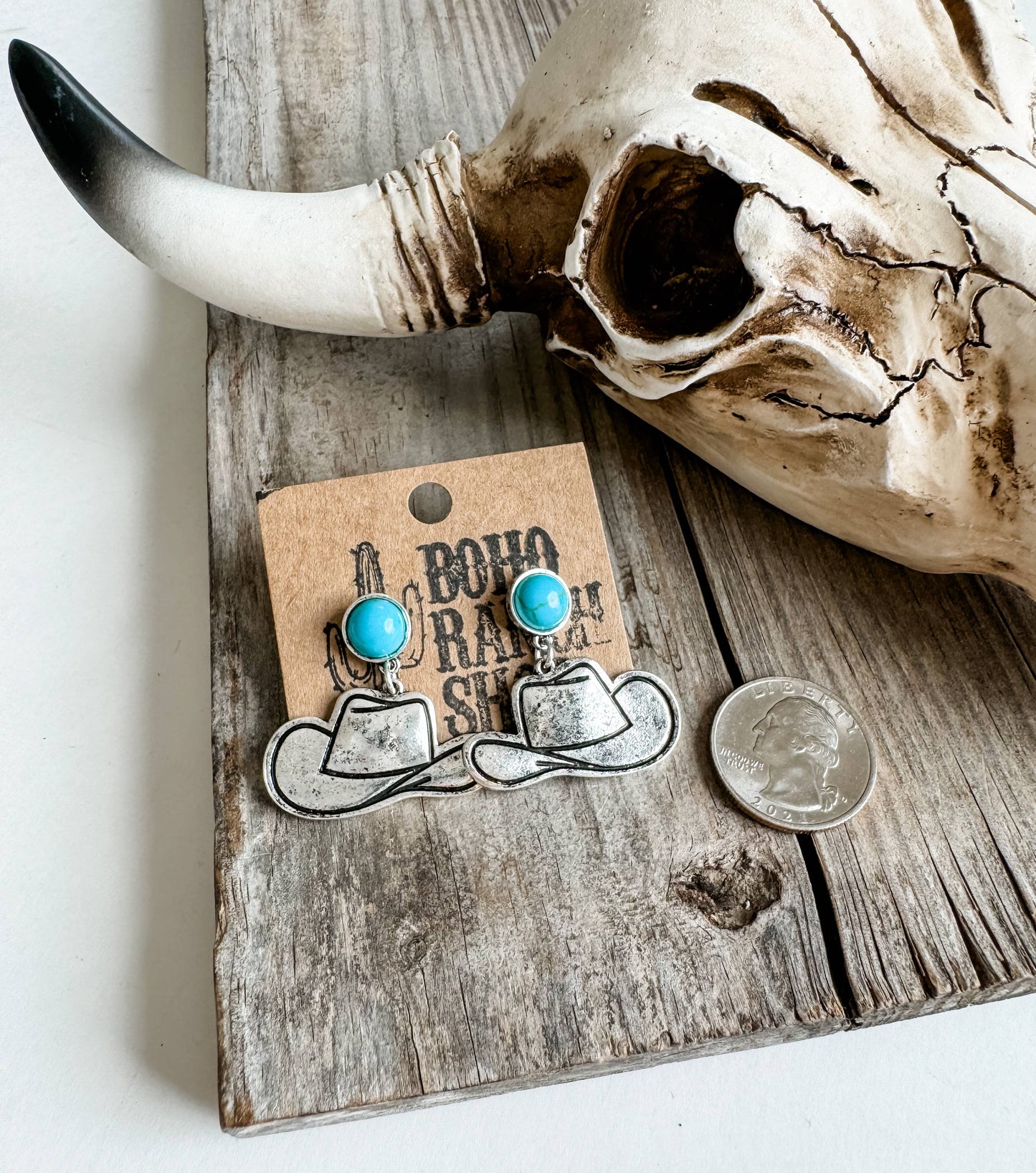 Western Cowboy Hat Post Earrings