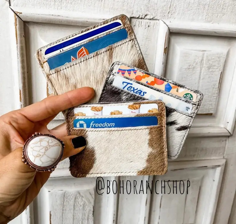 Western Cowhide Credit Card Holder