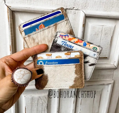 Western Cowhide Credit Card Holder