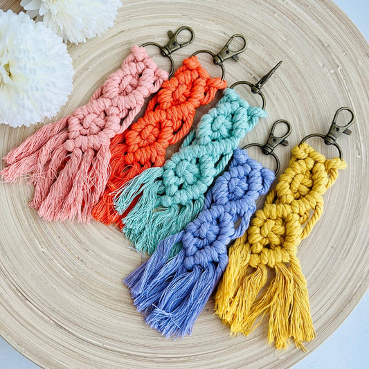 Boho Macrame Keychain