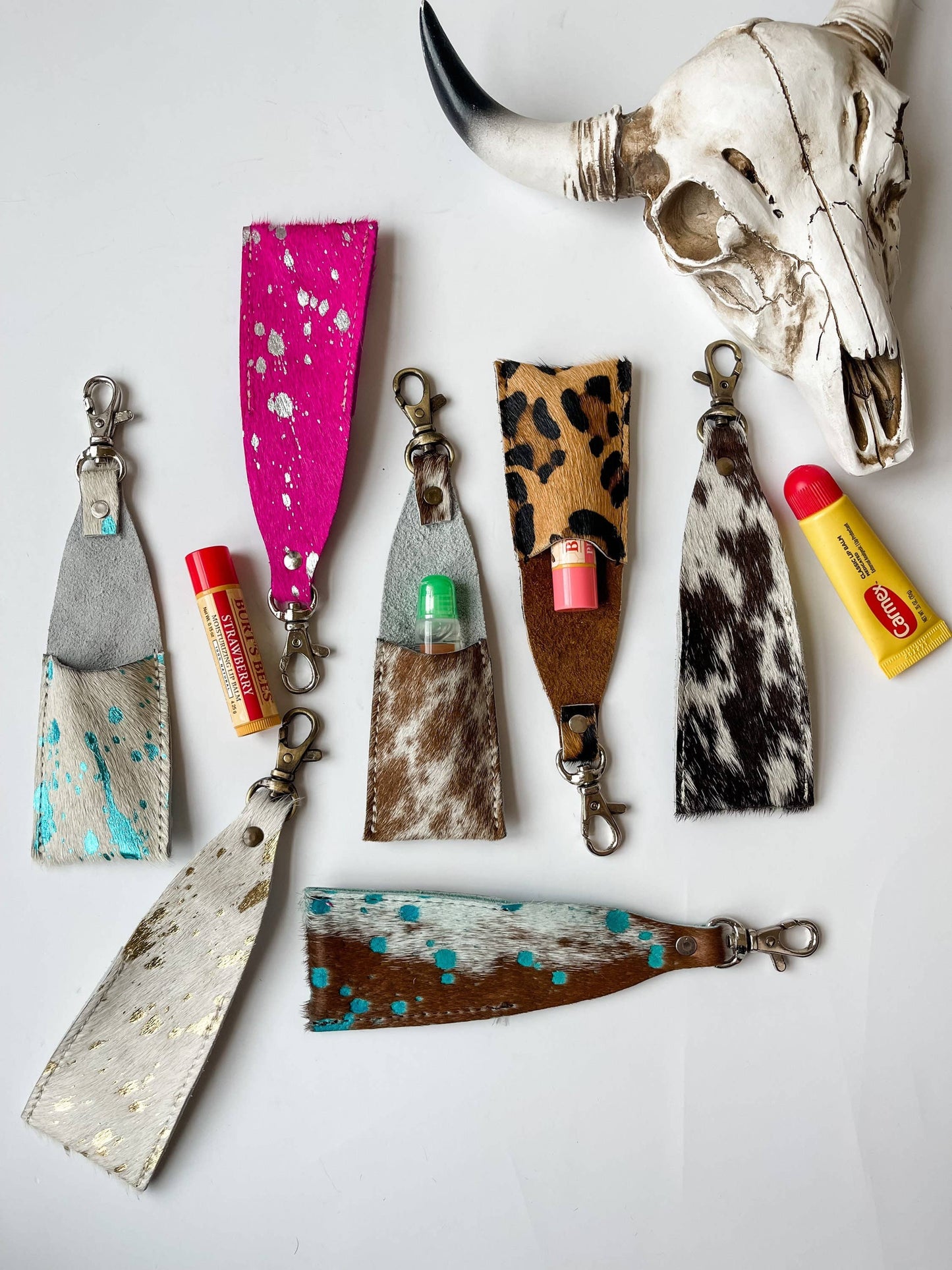 Cowhide Lip Balm Case