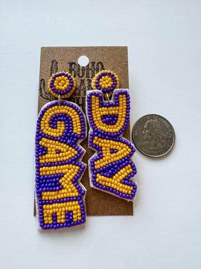 Game Day Beaded Earrings