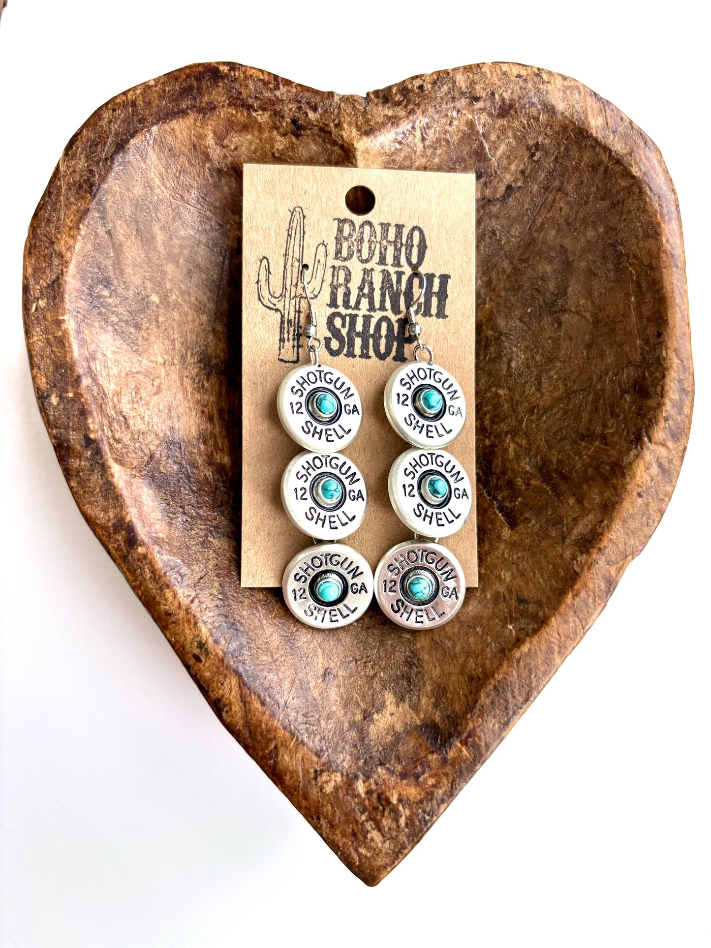 3 Tier Shell Stone Drop Dangle Earrings
