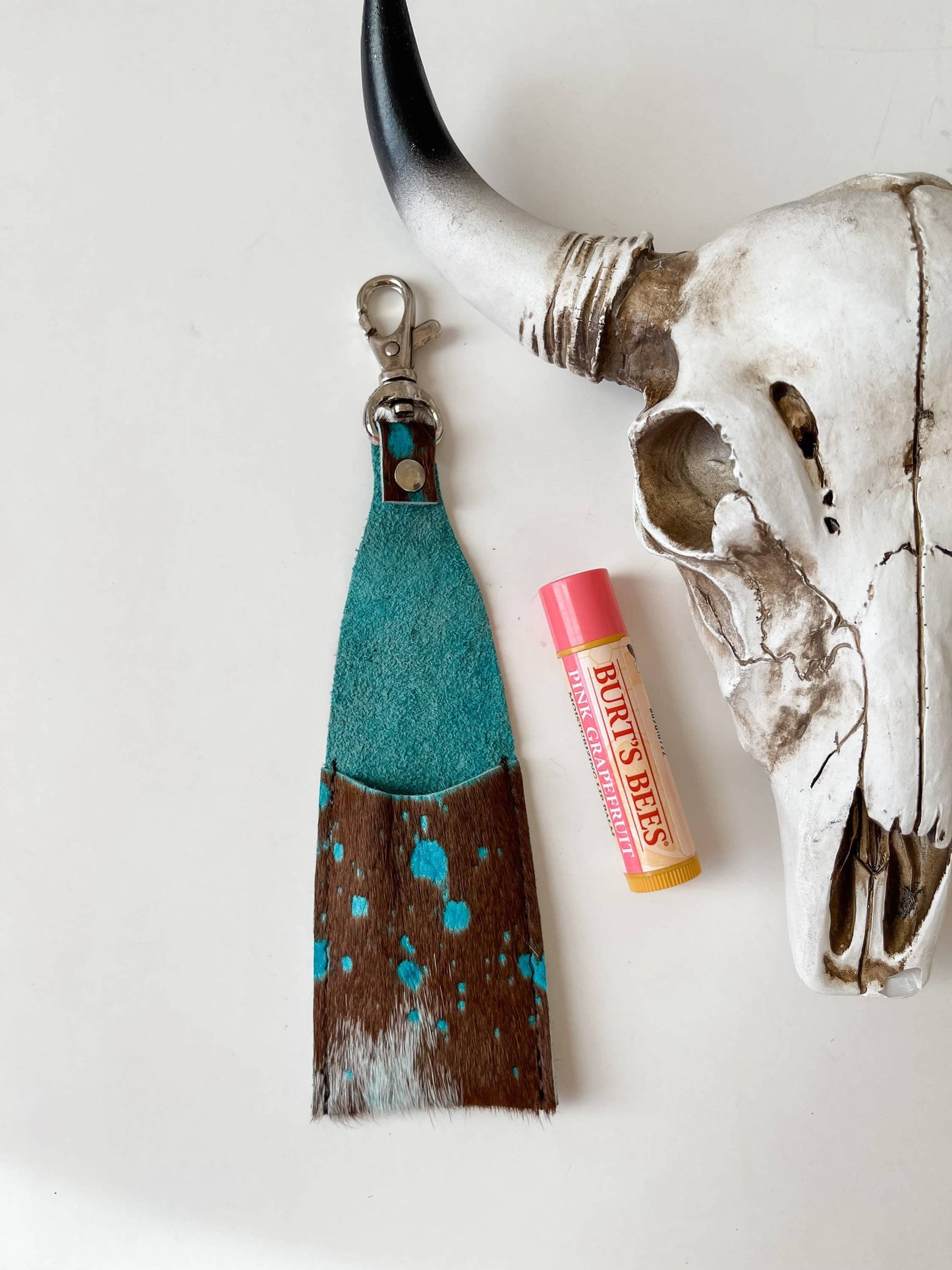 Cowhide Lip Balm Case