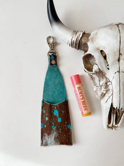 Cowhide Lip Balm Case