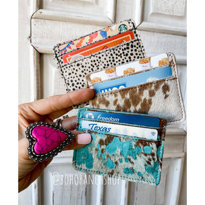 Western Cowhide Credit Card Holder
