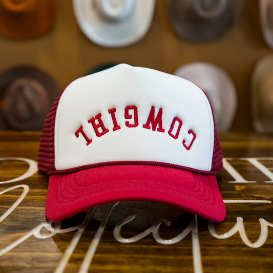 Upside Down Cowgirl Trucker Hat 