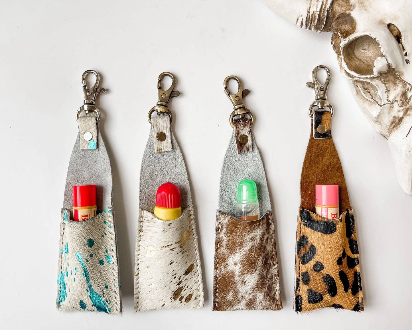 Cowhide Lip Balm Case