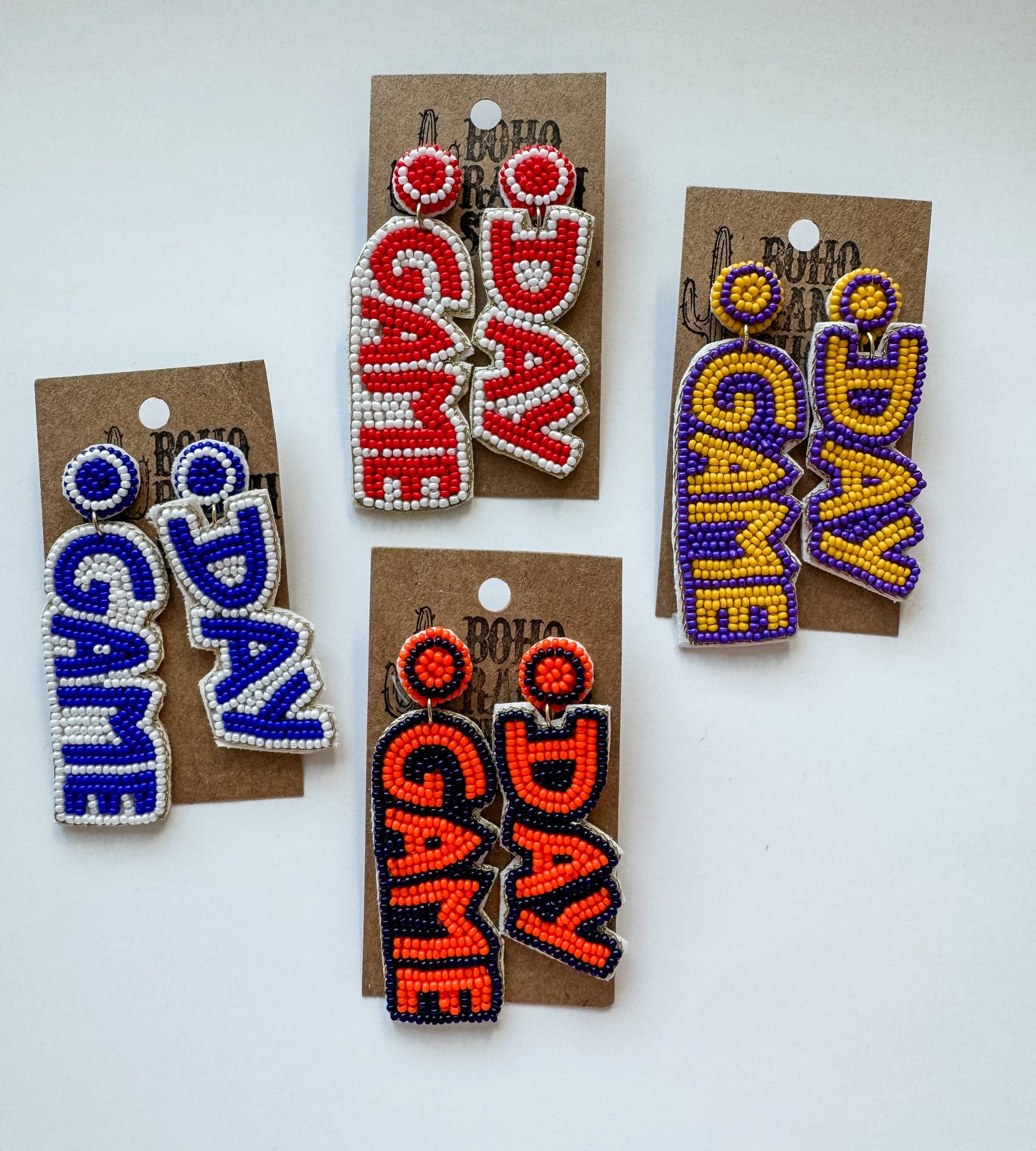 Game Day Beaded Earrings