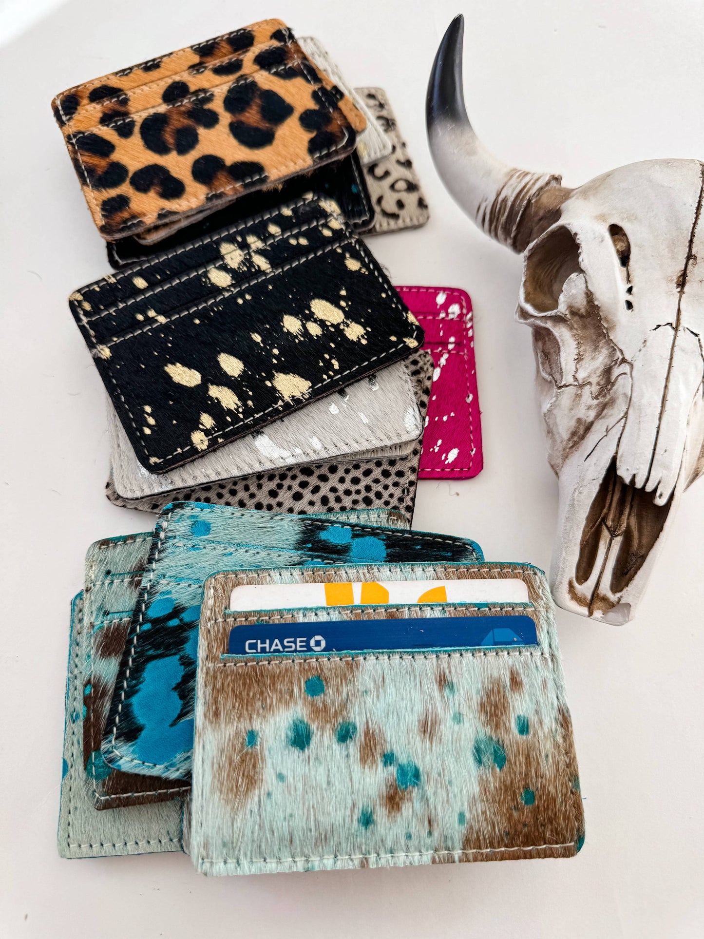 Western Cowhide Credit Card Holder