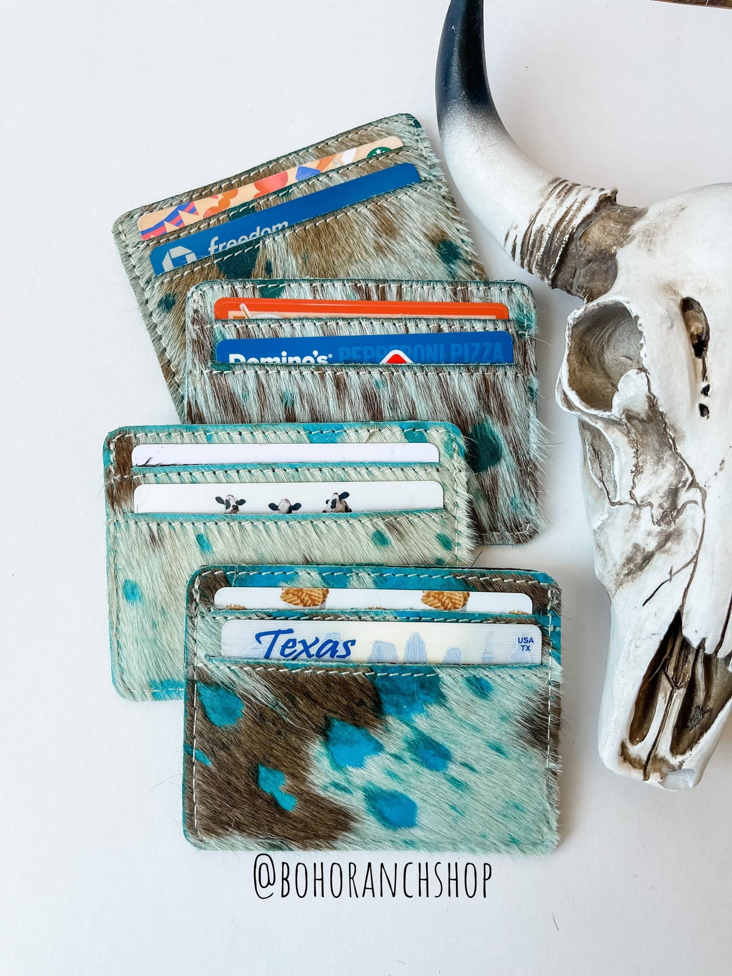 Western Cowhide Credit Card Holder